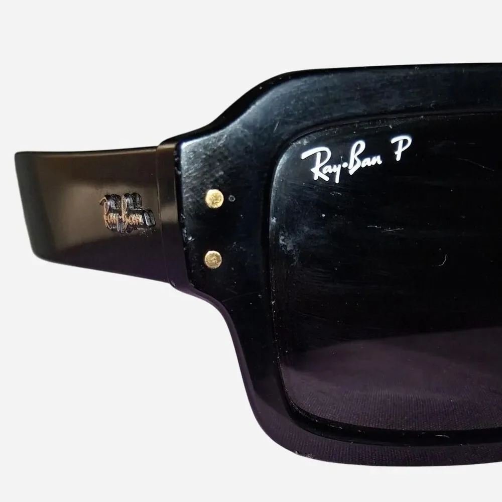 Ray-ban Men's Black and Gold Sunglasses
